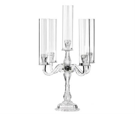 Wedd. Candeliere D31h70cm Trasparente