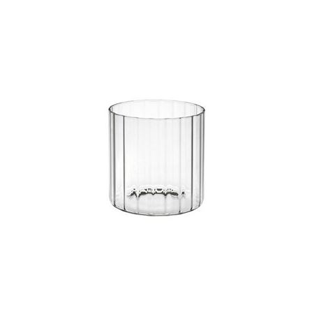 Wedd. Cilindro Rigato Vetro Ottico H10 D10cm