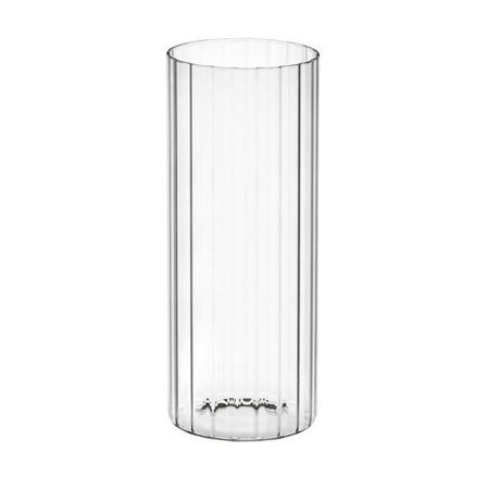 Wedd. Cilindro Rigato Vetro Ottico H25 D10cm