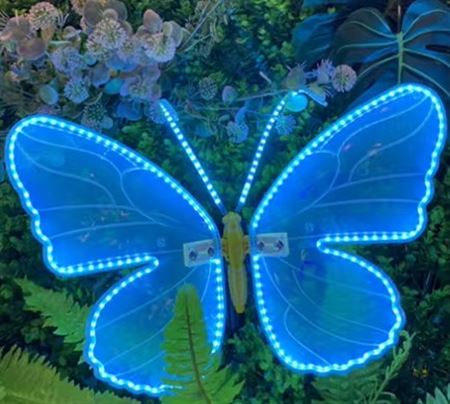 Wedd. Farfalla Led Dinamica 60cm - Luce Celeste