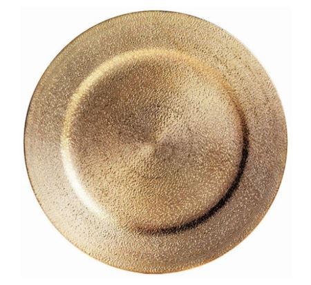Wedd. Piatto Ruvido D33 Oro Resina