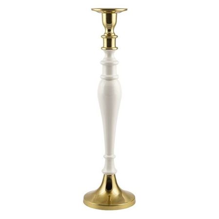 Wedd. Portacandela Alluminio Avorio H.60 D.17cm