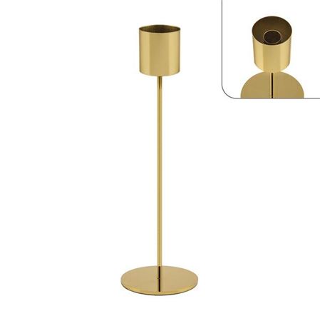 Wedd. Portacandela Ferro Oro H32.5 D5cm