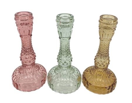 Wedd. Portacandela Stick D3h17 Vetro 3mix Col
