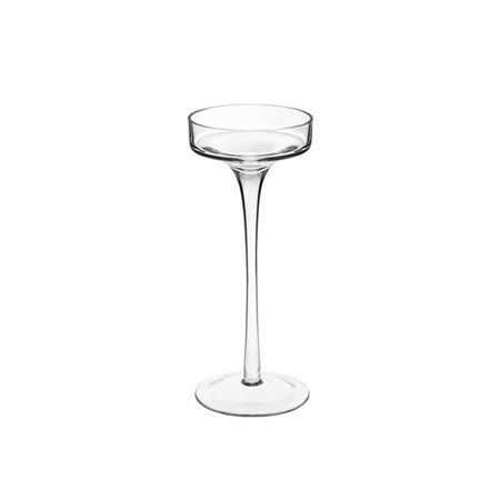 Wedd. Portacandela Vetro H.21 D.9cm