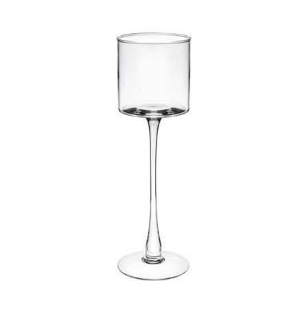 Wedd. Portacandele Vetro H.30 D.12cm