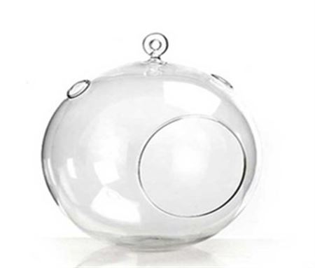 Wedd. Sfera Vetro Da Appendere D.8 H.9cm
