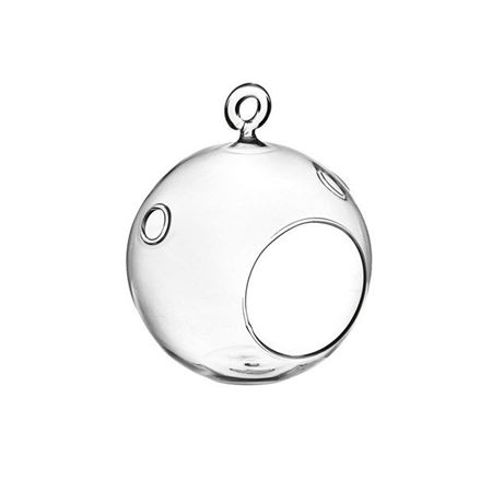 Wedd. Sfera Vetro Da Appendere H11.5 D10cm