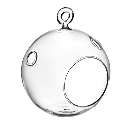Wedd. Sfera Vetro Da Appendere H19 D18cm