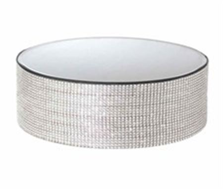 Wedd. Specchio Tondo Bordo Strass 25x25h.12cm