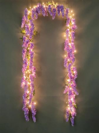 Wedd. Tralcio Arco Led Di Glicine Violetto - 530cm