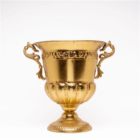 Wedd. Vaso Con Manici Retrò Oro 38x37cm