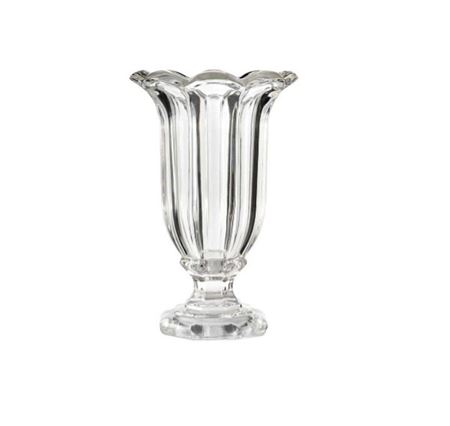 Wedd. Vaso Fazzoletto Con Piede D.21.5 H.31.5cm