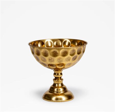 Wedd. Vaso Retrò Martellato Oro 26x26x25cm