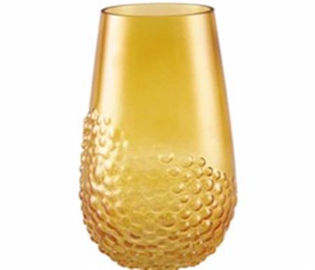 Wedd. Vaso Vetro Uva D.16 H.30cm - Ambra