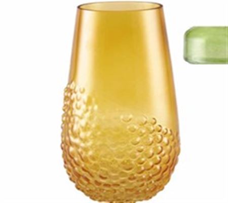 Wedd. Vaso Vetro Uva D.16 H.30cm - Verde Lustrato