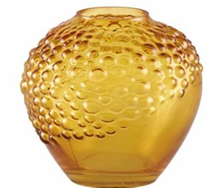 Wedd. Vaso Vetro Uva D.18 H.19cm - Ambra