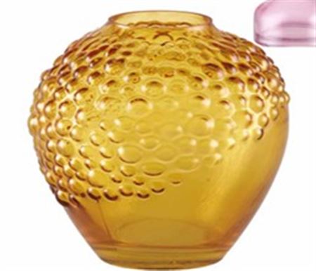Wedd. Vaso Vetro Uva D.18 H.19cm - Rosa Lustrato