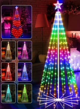 .xmas. Albero Natale 3,60 Mt 1070 Led- Digital Rgb