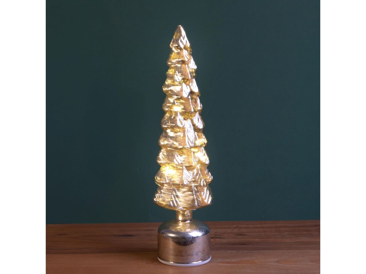 .xmas. Albero Vetro Led Rolling H.41cm - Champ.