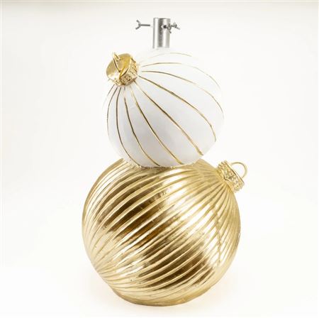 .xmas. Base Albero 2 Sfere D44 H67cm - Bianco Oro