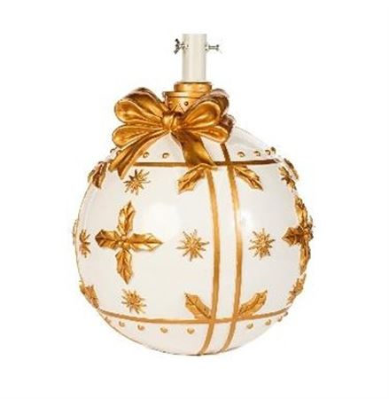 .xmas. Base Albero Sfera Fiocco Oro 40x40x42cm