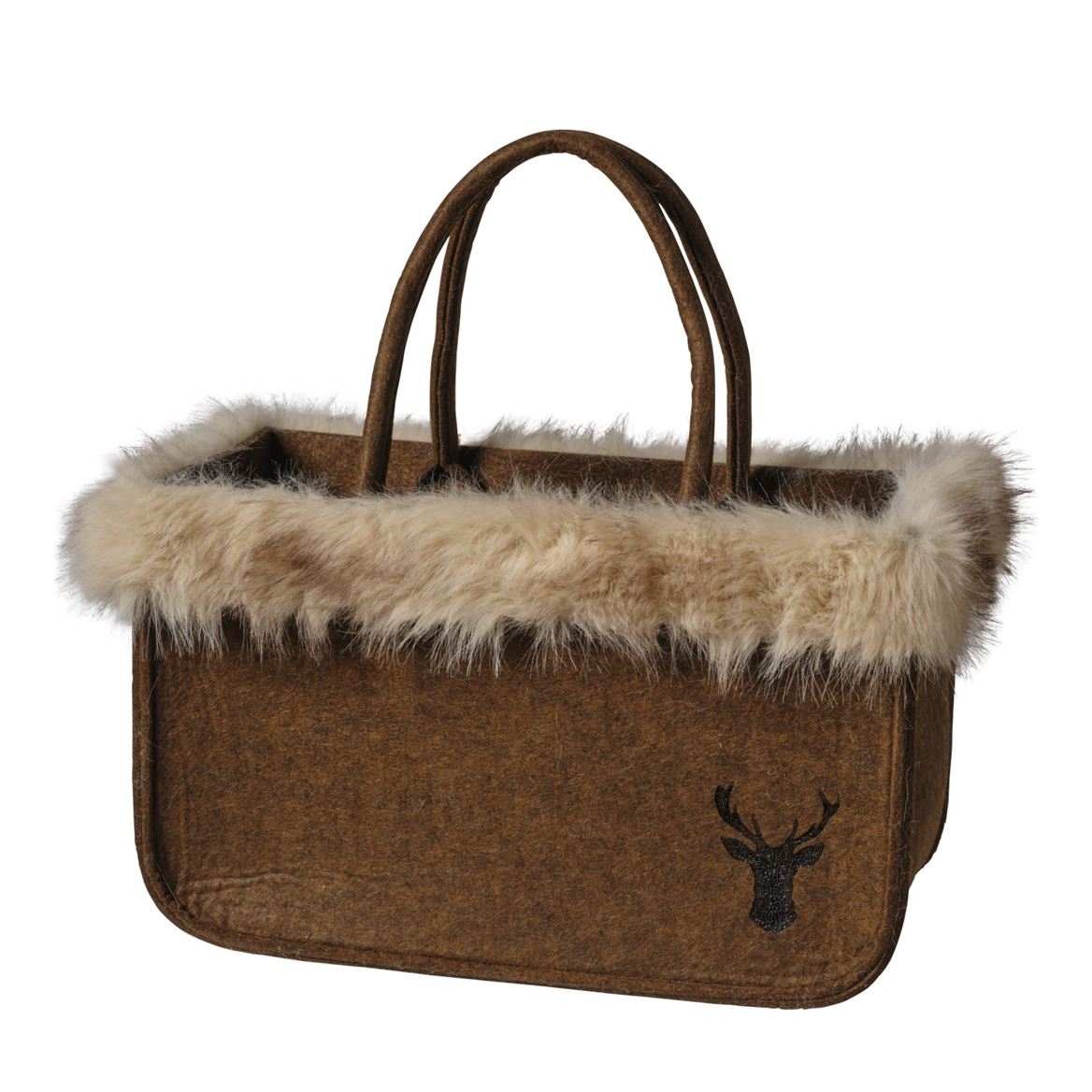 .xmas. Borsa Feltro 30x20x24cm - Brown