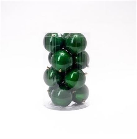 .xmas. Box 16 Sfere D.8cm - Verde Foresta