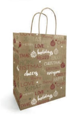 .xmas. Buste Message Medium 26x12h32 50pz - Natur.