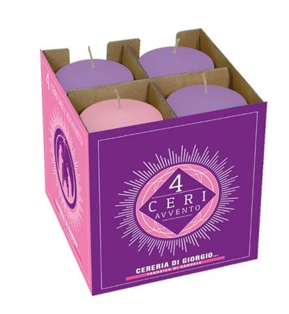 .xmas. Candele. Ceri Per L' Avvento D.70xh.15- 4pz
