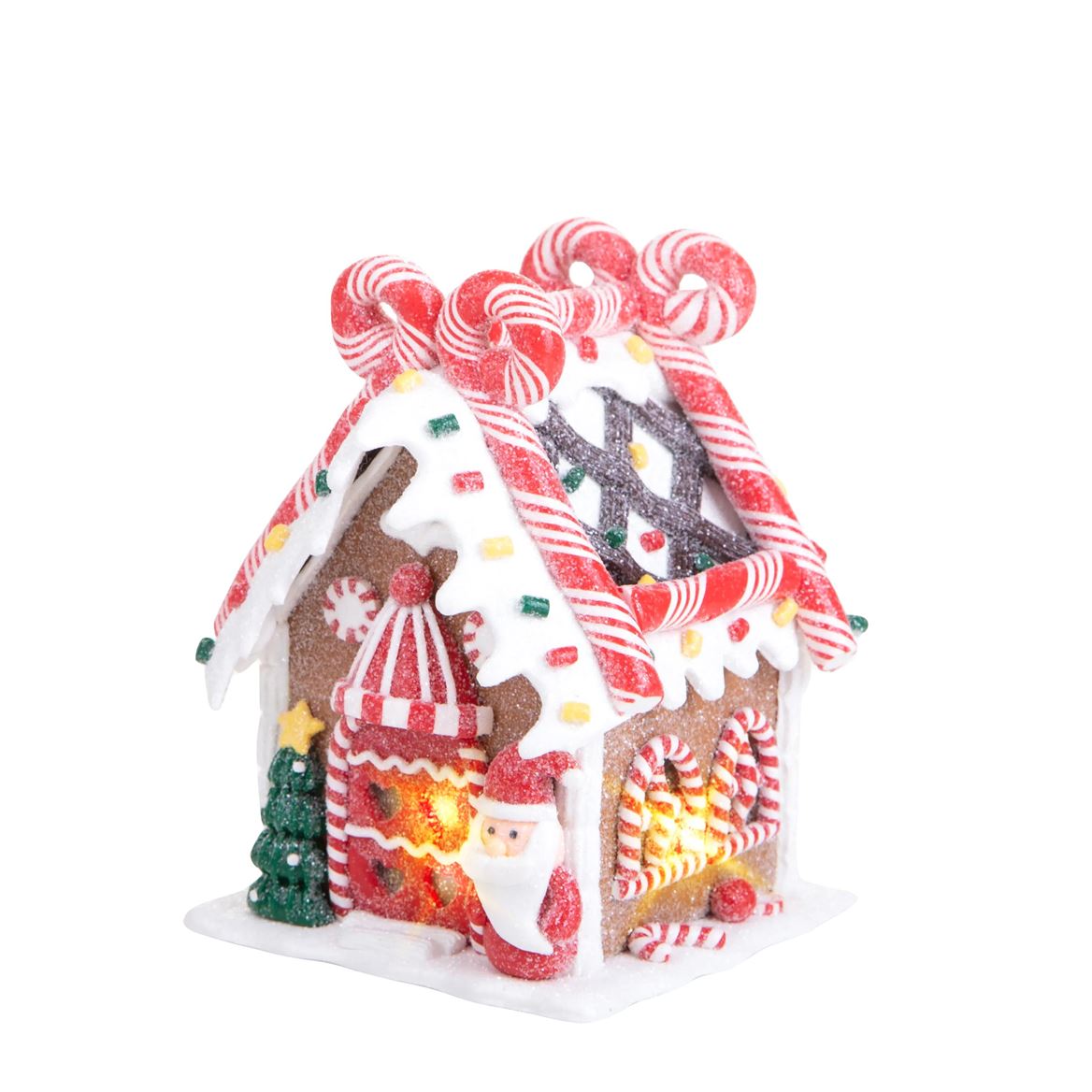 .xmas. Casa 10,5xh14,5 Cm Natalizia Led Int.