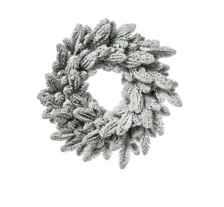 .xmas. Corona Innevata D.90cm Mix Pe - Pvc