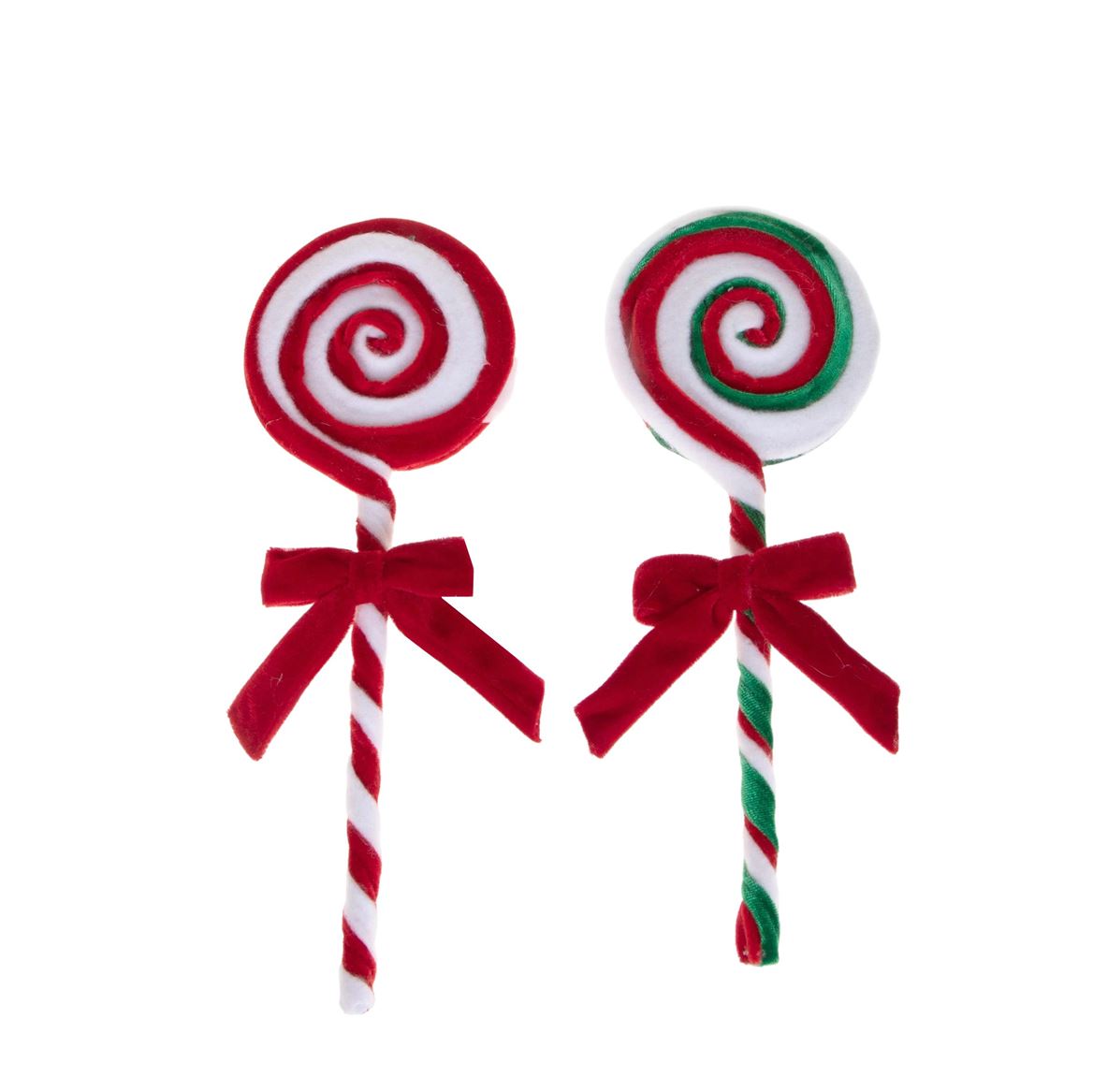 .xmas. Decoro Lollipop Candy H.27 Cm - 2 Colori