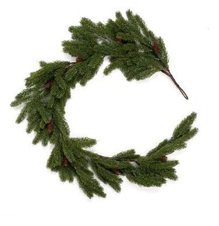 .xmas. Festone Abetone 166cm Pigne Real Touch