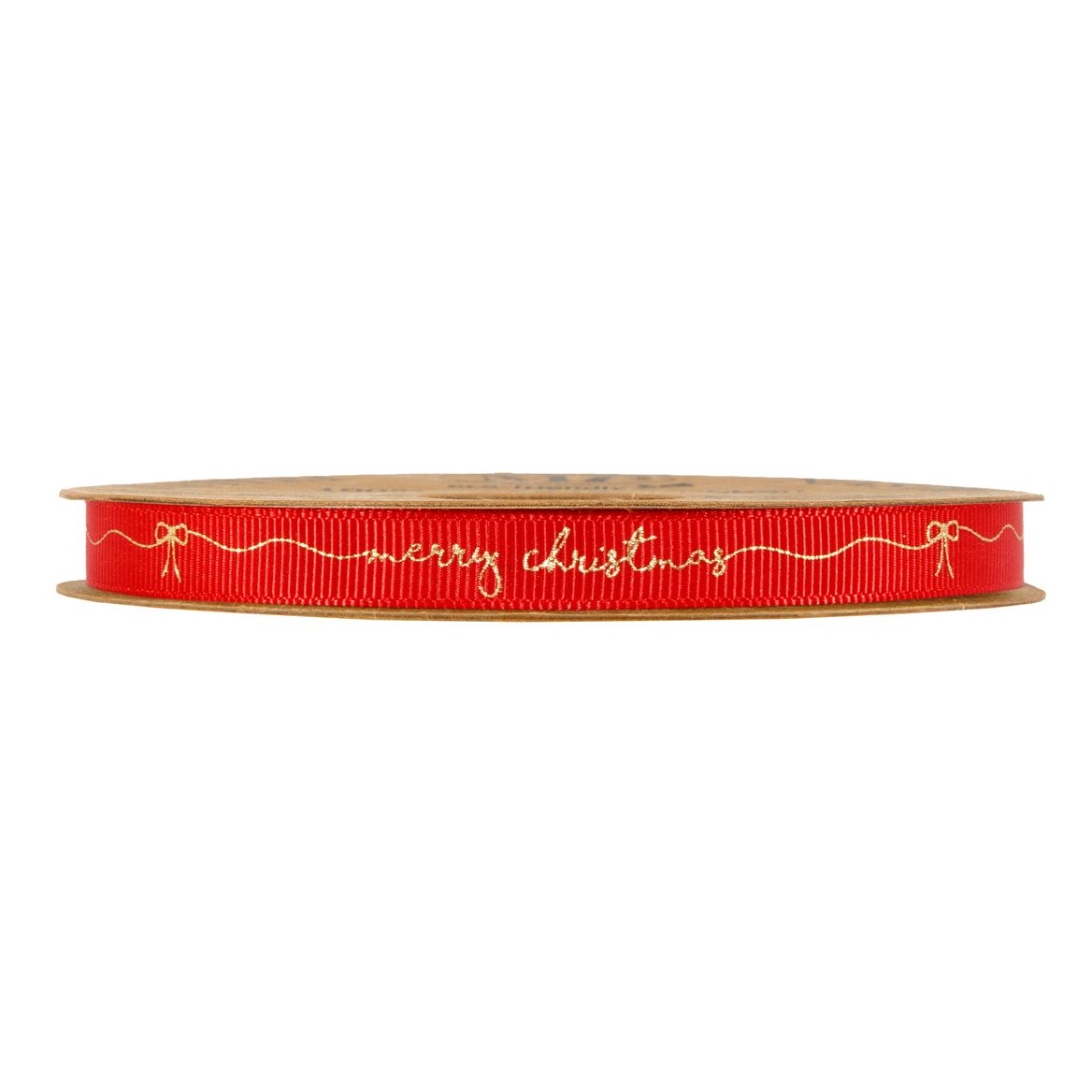 .xmas. Nastri Merry Christmas Mm10x20mt Red