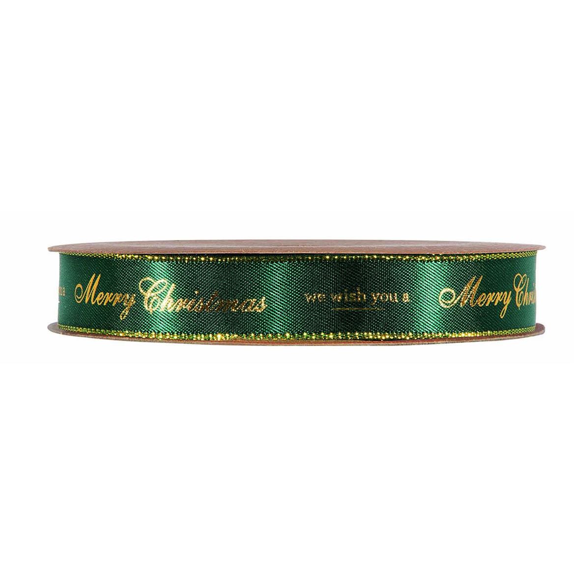 .xmas. Nastri Merry Xmas Mm15x15mt - Green