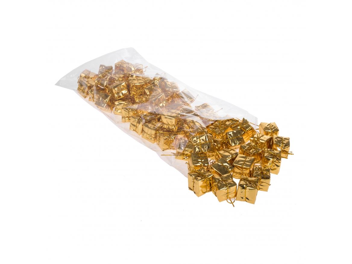 .xmas. Pacchi Regalo 60 Pz Cm 2,5 - Gold