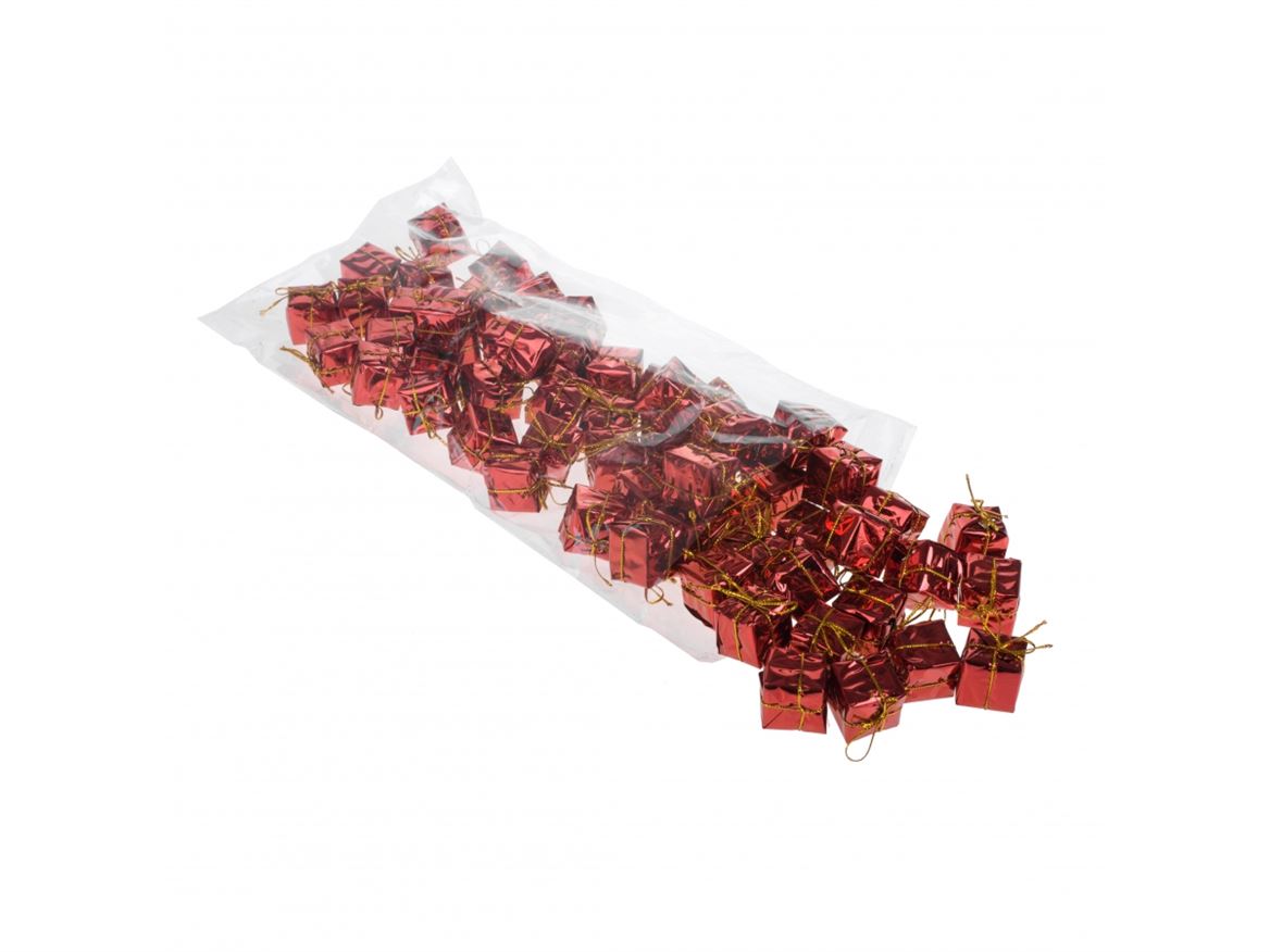 .xmas. Pacchi Regalo 60 Pz Cm 2,5 - Red