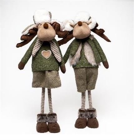 Xmas. Renna Boy-girl Bosco Ass. 88cm