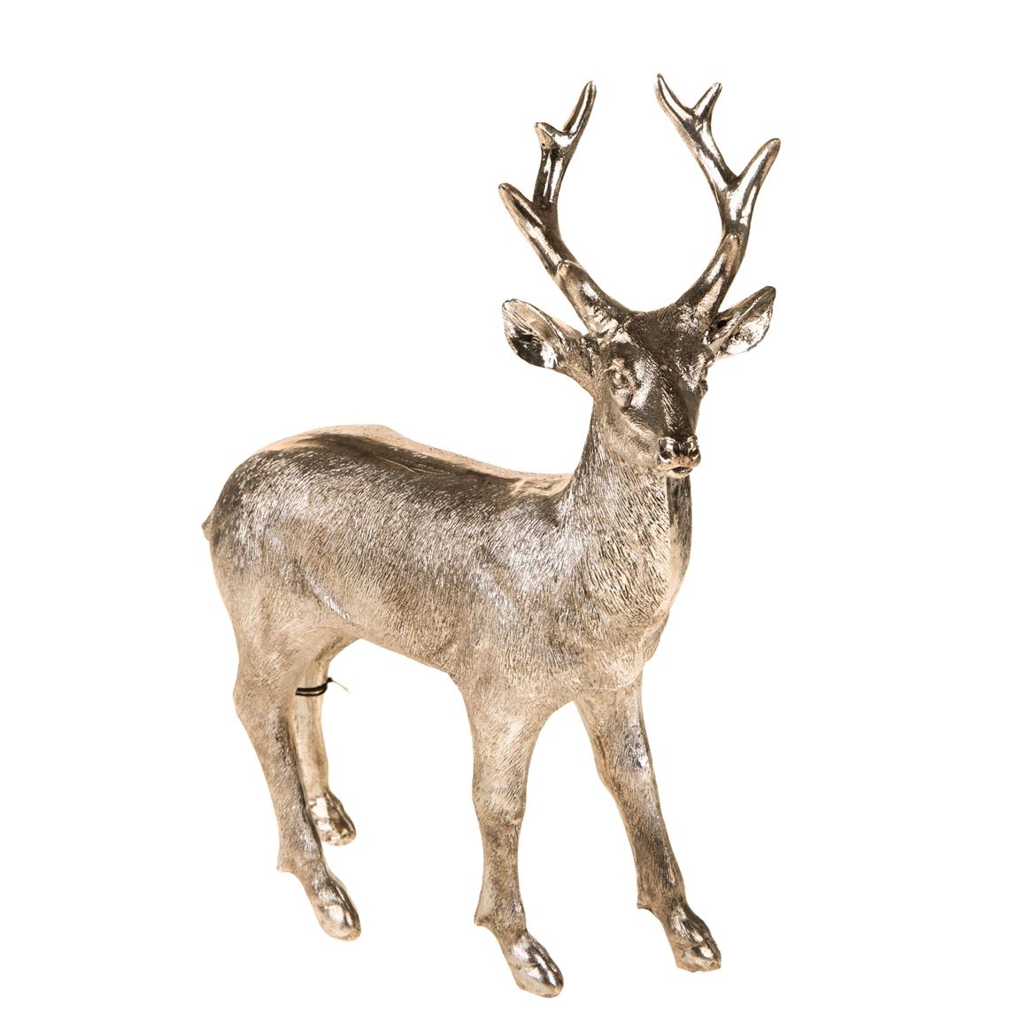 .xmas. Renna In Piedi H.34,5 Cm - Lt Gold