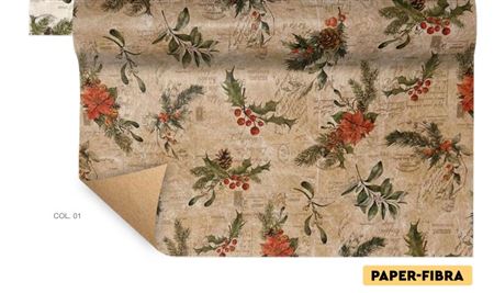 .xmas. Rotolo Bob. Paper-fibra Agrifoglio Mm750x9m