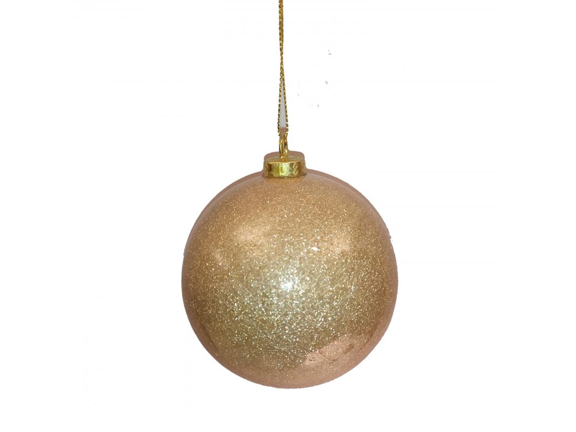 .xmas. Sfera 12 Cm Glitter - Champagne