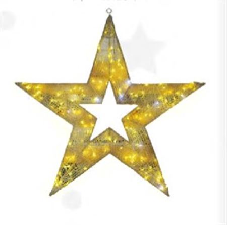 .xmas. Stella Led 2d Bianco Caldo Flash 120x120cm