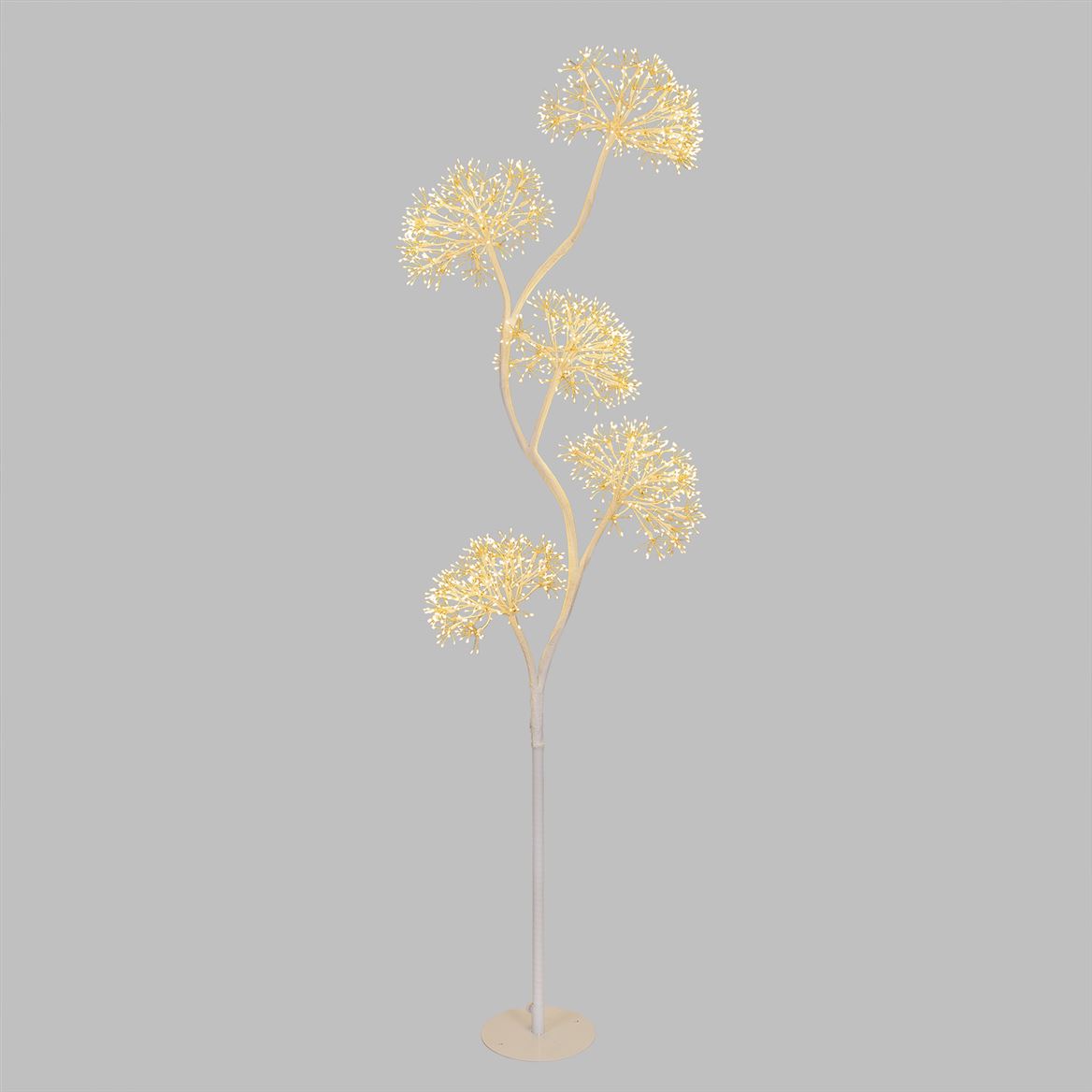 Xmas. Albero 5 Sfere Rich Bianco H170cm Microled