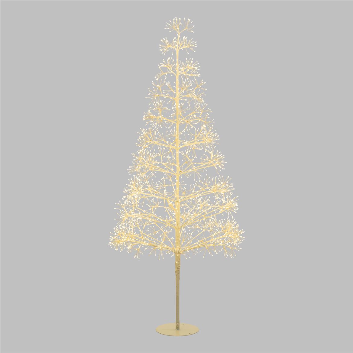 Xmas. Albero Conico Bianco H180cm 2100 Microled