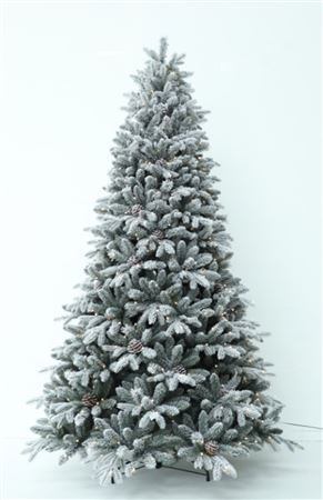 Xmas. Albero Natale Innevat + Pigne 240cm Pe + Pvc