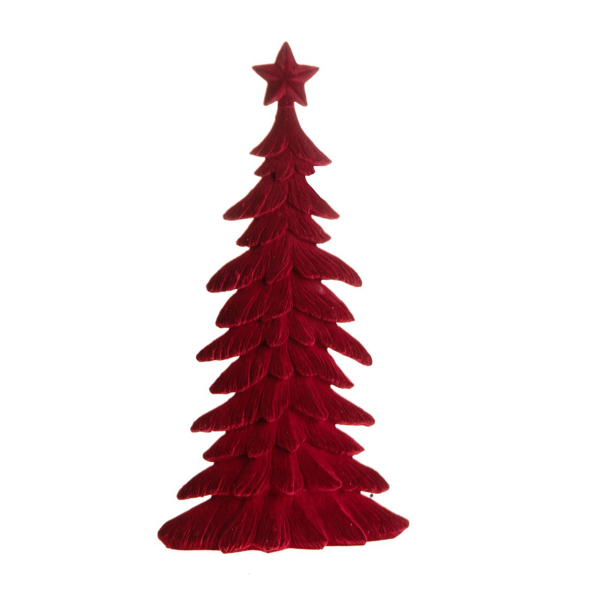 Xmas. Albero Velluto H44cm - Burgundy