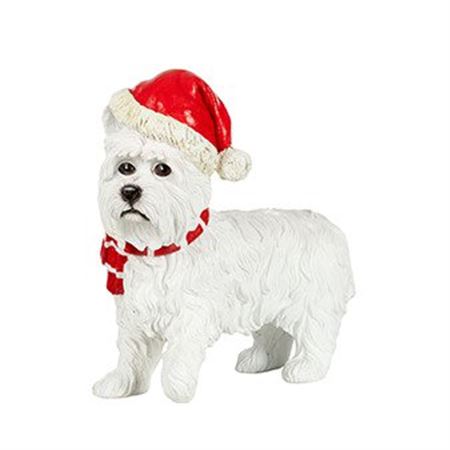 Xmas. Cane Bianco Natalizio 45x16h36cm