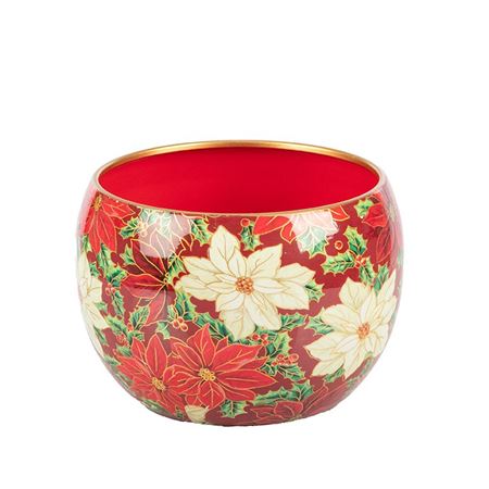 Xmas. Caspò Latta Panciuto Stelle Natale D20 H14cm