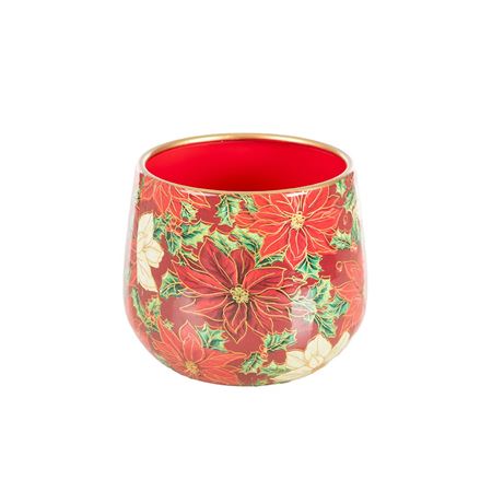 Xmas. Caspò Latta Svasato Stelle Natale D13 H11cm